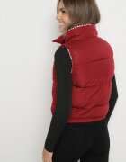 j.style Vestă Bordo Matlasată cu Căptușeală Decorativă Olianela