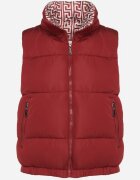 j.style Vestă Bordo Matlasată cu Căptușeală Decorativă Olianela