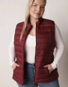 j.style Vestă Bordou Matlasată de tranziție cu guler înalt Edanwen