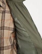 j.style Vestă Clasică Verde închisă cu Cusături Matlasate și Glugă Ollera