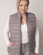 j.style Vestă Gri Matlasată de Tranziție cu Guler Înalt Edanwen