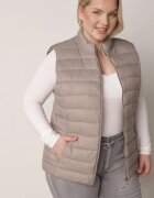 j.style Vestă matlasată bej de tranziție cu guler înalt Edanwen