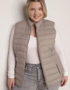 j.style Vestă matlasată bej de tranziție cu guler înalt Edanwen