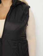 j.style Vestă neagră cu cusături matlasate și glugă detașabilă Delastris