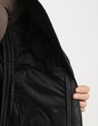 j.style Vestă Neagră cu Glugă Detașabilă Decorată cu Matlasare Cirisse