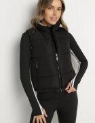 j.style Vestă Neagră Matlasată cu Căptușeală Decorativă Olianela