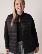j.style Vestă Neagră Matlasată de Tranziție cu Guler Înalt Edanwen