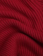 j&x Asortat elastic cu guler înalt din bumbac din tricot reiat Sindhe Bordo