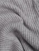 j&x Asortat elastic cu guler înalt din bumbac din tricot reiat Sindhe Gri
