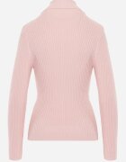 j&x Asortat elastic cu guler înalt din bumbac din tricot reiat Sindhe Roz