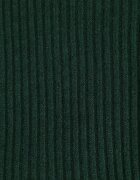 j&x Asortat elastic cu guler înalt din bumbac din tricot reiat Sindhe Verde închis