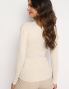 j&x Bluză Bej Deschis cu Mâneci Lungi din Tricot cu Dungi Delicate Terilanne
