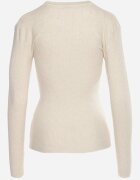 j&x Bluză Bej Deschis cu Mâneci Lungi din Tricot cu Dungi Delicate Terilanne