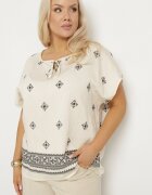 j&x Bluză Bej deschis cu model stil Boho Frolzedi