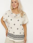 j&x Bluză Bej deschis cu model stil Boho Frolzedi