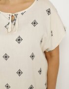 j&x Bluză Bej deschis cu model stil Boho Frolzedi