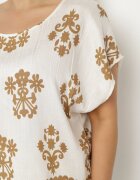 j&x Bluză bej deschis din viscoză cu model stil boho Lunaseia