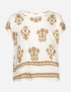 j&x Bluză bej deschis din viscoză cu model stil boho Lunaseia