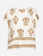 j&x Bluză bej deschis din viscoză cu model stil boho Lunaseia