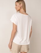 j&x Bluză din Bumbac cu Croi Oversize Decorată cu Broderie Adriatea Albă