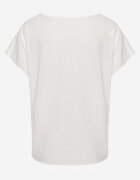 j&x Bluză din Bumbac cu Croi Oversize Decorată cu Broderie Adriatea Albă