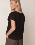 j&x Bluză din Bumbac cu Croi Oversize Decorată cu Broderie Adriatea Neagră