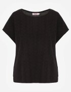 j&x Bluză din Bumbac cu Croi Oversize Decorată cu Broderie Adriatea Neagră