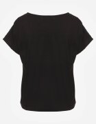 j&x Bluză din Bumbac cu Croi Oversize Decorată cu Broderie Adriatea Neagră