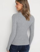 j&x Bluză Gri cu Mâneci Lungi din Tricot cu Dungi Delicate Terilanne