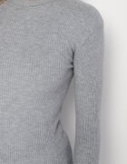 j&x Bluză Gri cu Mâneci Lungi din Tricot cu Dungi Delicate Terilanne