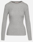 j&x Bluză Gri cu Mâneci Lungi din Tricot cu Dungi Delicate Terilanne