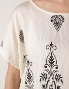j&x Bluză Neagră De Viscoză cu Model Etnic Melloshell