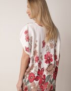 j&x Bluză Roșie din viscoză cu flori Talina