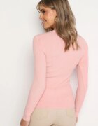 j&x Bluză Roz cu Mâneci Lungi din Tricot cu Dungi Delicate Terilanne