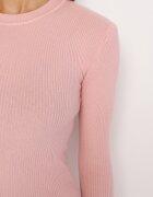 j&x Bluză Roz cu Mâneci Lungi din Tricot cu Dungi Delicate Terilanne