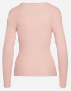 j&x Bluză Roz cu Mâneci Lungi din Tricot cu Dungi Delicate Terilanne