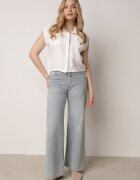 j&x Cămașă albă de viscoză Boho Fără mâneci cu șnur în talie Limopise