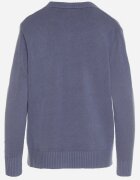 j&x Cardigan Albastru din Bumbac Decorat cu Model împletit și Buzunare Mevesava