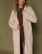 j&x Cardigan Bej Deschis cu Bumbac Lung Asorisse
