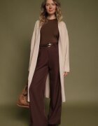 j&x Cardigan Bej Deschis cu Bumbac Lung Asorisse