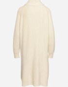 j&x Cardigan Bej deschis din lână cu croială lungă și simplă cu guler înalt cu fermoar Boniala