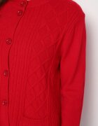 j&x Cardigan Clasic Bordo cu adaos de bumbac cu nasturi cu relief geometric Mevasina