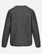 j&x Cardigan cu adaos de lână cu model geometric cu nasturi decorativi din imitație de perle Kasandra Negru
