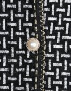 j&x Cardigan cu adaos de lână cu model geometric cu nasturi decorativi din imitație de perle Kasandra Negru