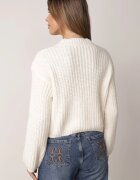 j&x Cardigan cu buzunare și nasturi aurii cu lână Aromi Bej deschis