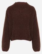 j&x Cardigan cu buzunare și nasturi aurii cu lână Aromi Maro