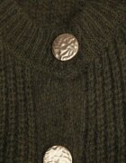 j&x Cardigan cu buzunare și nasturi aurii cu lână Aromi Verde