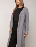 j&x Cardigan cu lână cu croi lung Vallise Bej Gri