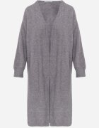 j&x Cardigan cu lână cu croi lung Vallise Bej Gri