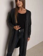 j&x Cardigan cu lână cu croi lung Vallise Bej Gri închis